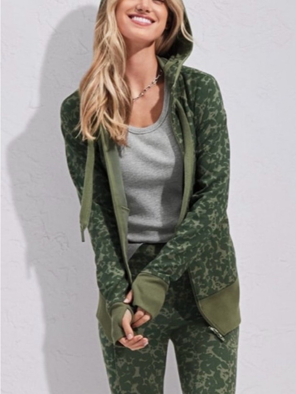 Cabi 6030 Marathon Jacket Green Floral Camouflage